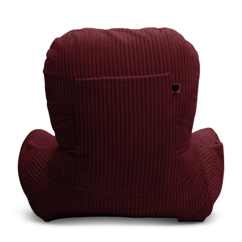 Backrest Pillow | Back Support Cushion | High Armrest -Maroon Stripes