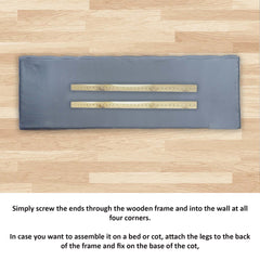 Outer Foam Light Grey HeadBoard Bed Cushion