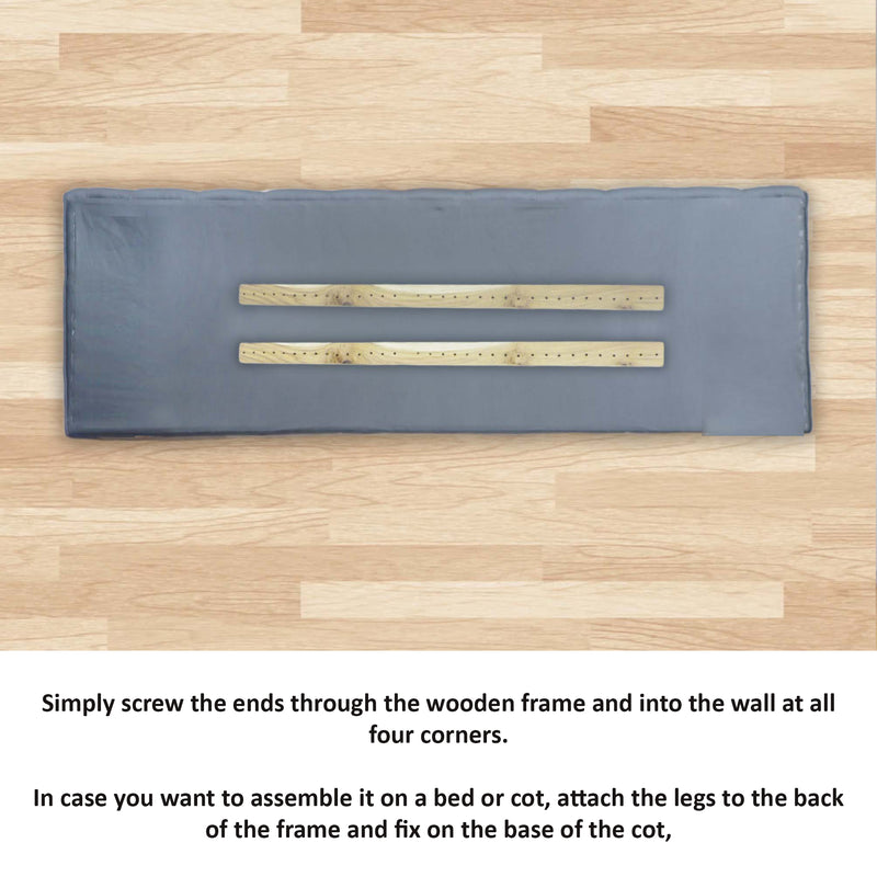 Outer Foam Light Grey HeadBoard Bed Cushion