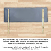 Outer Foam Khaki HeadBoard Bed Cushion