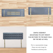Outer Foam Olive Navy HeadBoard Bed Cushion