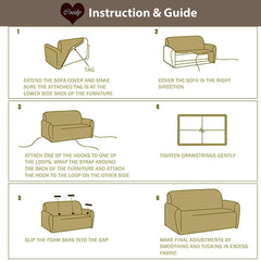 Spandex Coozly Lancom Sofa Covers | Stretchable Sofa Slip Covers