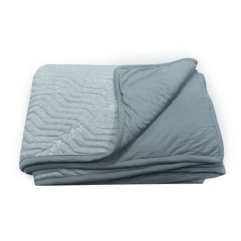 Grey AC 100% Cotton Outer Blanket - Jersey Jaquard