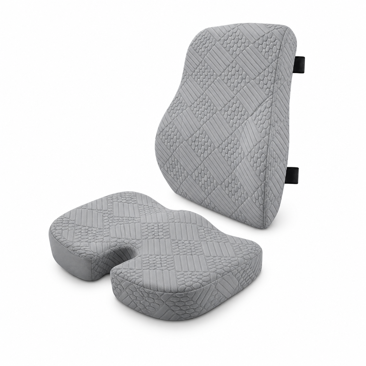 Coccyx And Full Lumbar Combo Set Orthopedic Seat Cushions for Relief from Lower Back, Sciatica, Tailbone, Lumbar Pain