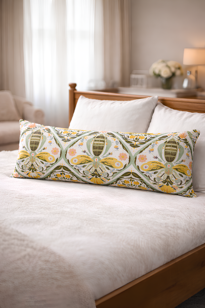 Yellow Butterfly - Coozly Lumbar Pillow