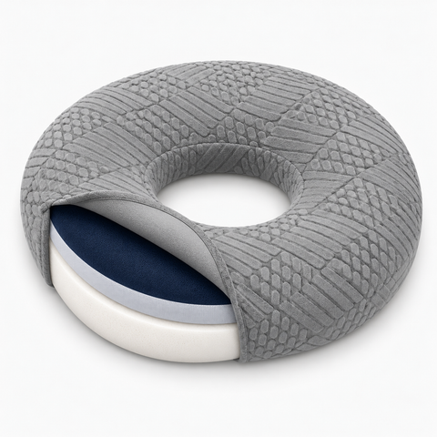 Orthopedic Donut Ring Seat Cushion for Tailbone & Piles Pain Relief – Blue