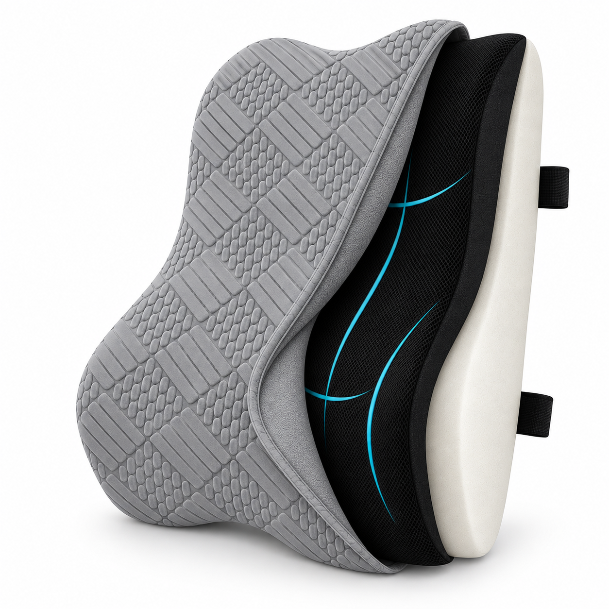 Coozly Orthopedic Full Lumbar Support | High Density Supportive Memory Foam Backrest Cushion