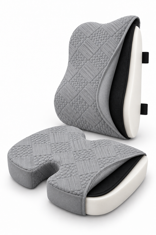 Coccyx And Full Lumbar Combo Set Orthopedic Seat Cushions for Relief from Lower Back, Sciatica, Tailbone, Lumbar Pain