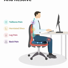 Orthopedic Donut Ring Seat Cushion for Tailbone & Piles Pain Relief – Blue