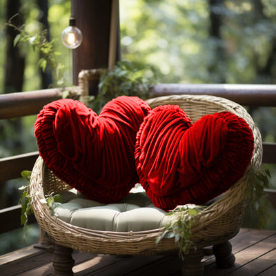 Valentines Scrunch - Heart Shaped Floor Cushion