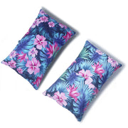 Coozly Set of 2 Quilted Pillow Cases | 100% Cotton Fabric | 45 X 70 Cms | Large Pillow Covers | Quilted Front (Tropika)