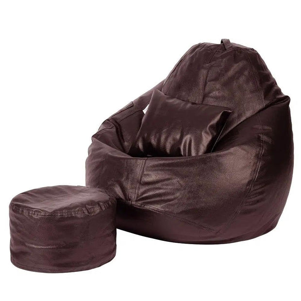 Coozly 4XL Bean Bag with Cushion and Footrest with Beans Filled