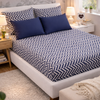 Navy Grey Cotton 200 TC Bedsheet + 4 Pillow Covers