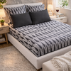 Grey Drop Cotton 200 TC Bedsheet + 4 Pillow Covers