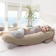 Beige - C Premium LYTE Pregnancy Body Pillow | Maternity Pillow