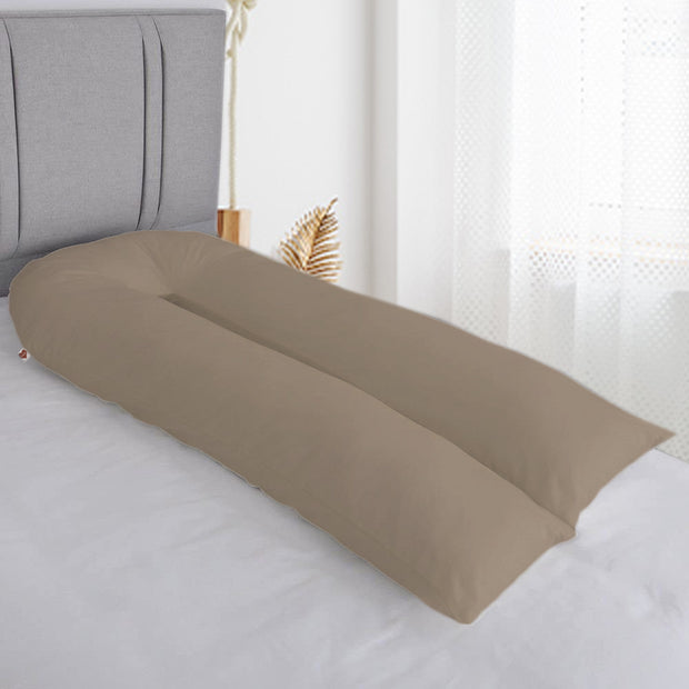 Beige-Coozly U Premium LYTE Pregnancy Body Pillow