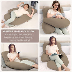 Beige-Coozly Belly Back Pregnancy Pillow