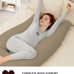 Beige-Coozly Belly Back Pregnancy Pillow