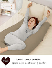 Beige-Coozly Belly Back Pregnancy Pillow