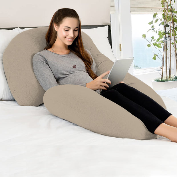 Beige - C Premium LYTE Pregnancy Body Pillow | Maternity Pillow