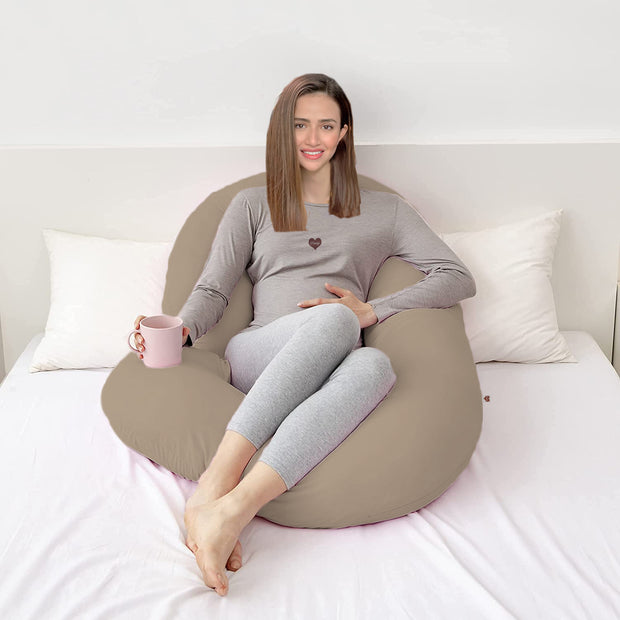 Beige - C Premium LYTE Pregnancy Body Pillow | Maternity Pillow