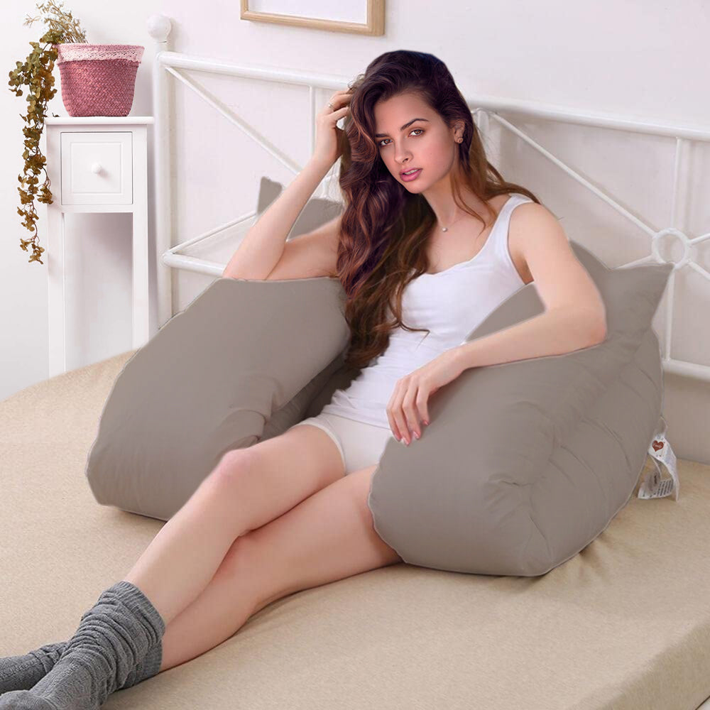 Beige-Coozly U Premium LYTE Pregnancy Body Pillow