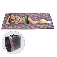 Cotton Fabric Foldable Floor Mattress with 1 inch Thick Foam and Fibre Padding | Size 72 X 36 Inches | Portable, Lightweight Travel Mat in Carry Bag Style (Berry)