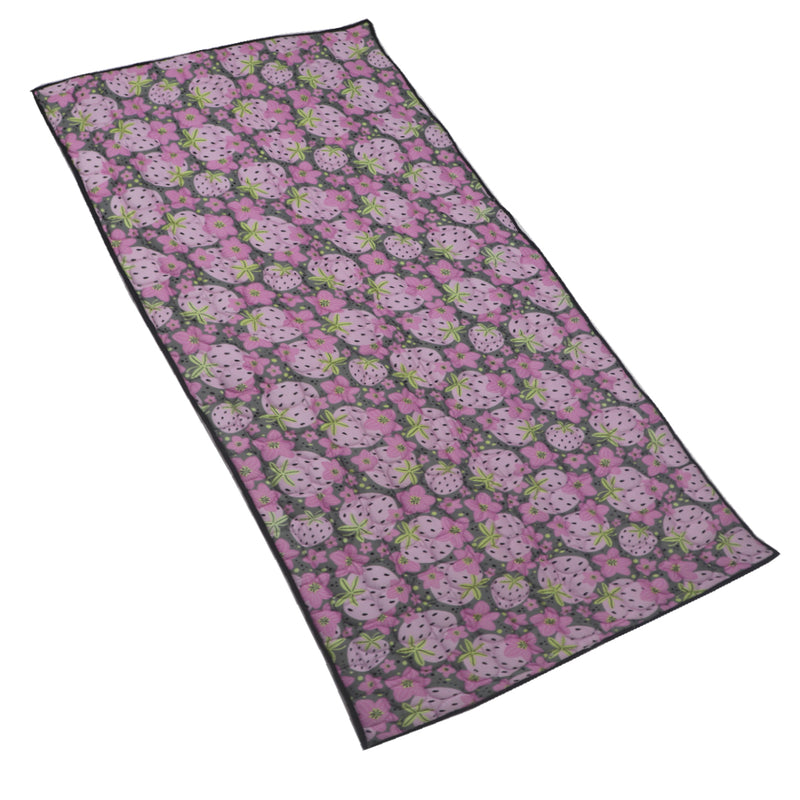 Cotton Fabric Foldable Floor Mattress with 1 inch Thick Foam and Fibre Padding | Size 72 X 36 Inches | Portable, Lightweight Travel Mat in Carry Bag Style (Berry)