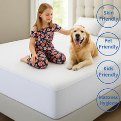 Cotton Terry Mattress Protector - White