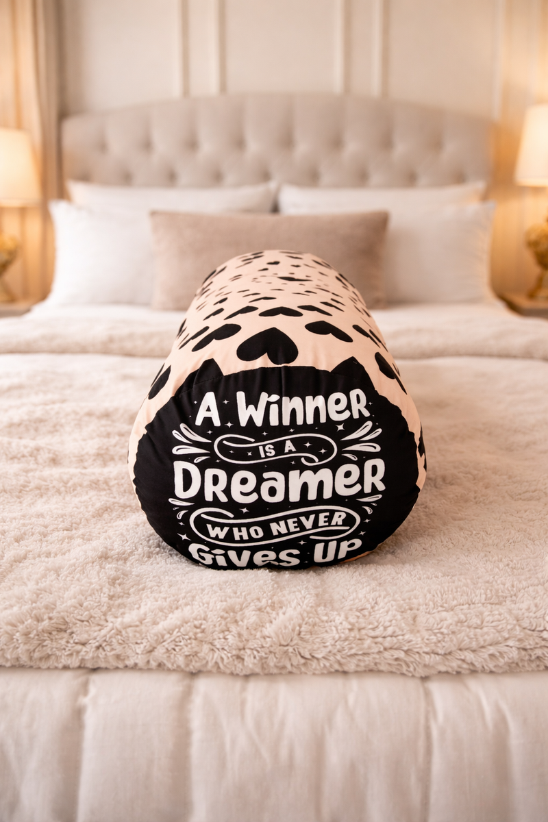 Bolster Pillow With Removable Cover - Winner Dreamer