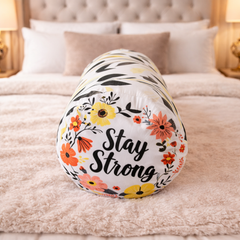 Bolster Pillow With Removable Cover - Stay Strong