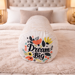 Bolster Pillow With Removable Cover - Dream Big