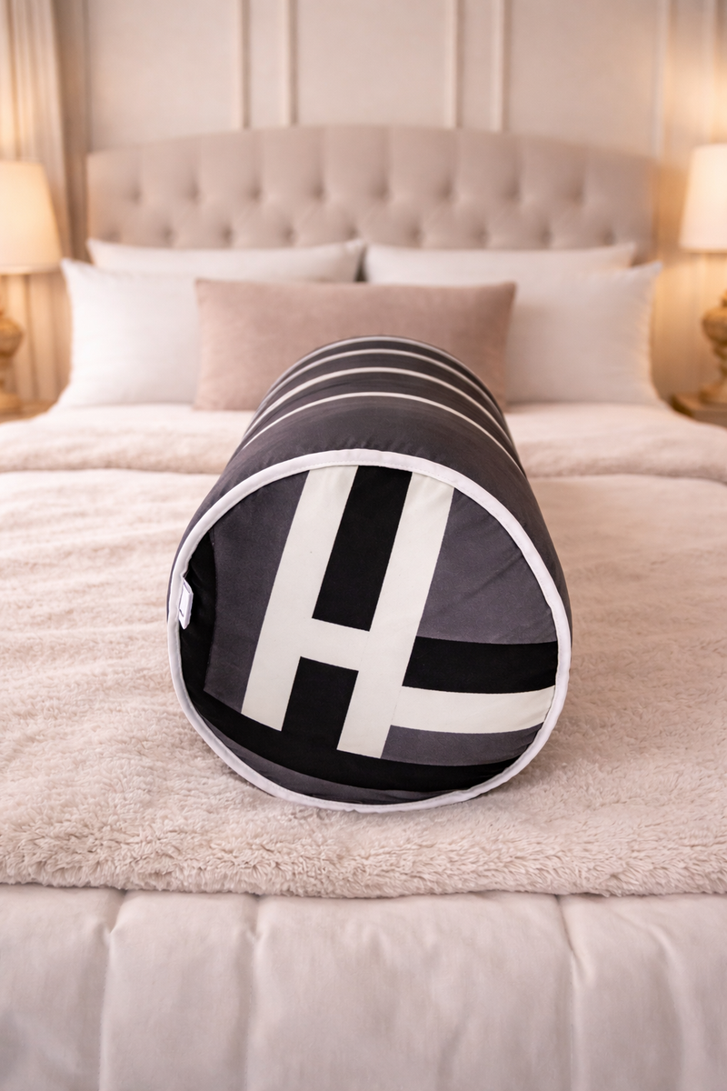 Bolster Pillow With Removable Cover - Geometrica