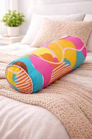 Bolster Pillow With Removable Cover - Van Gogh