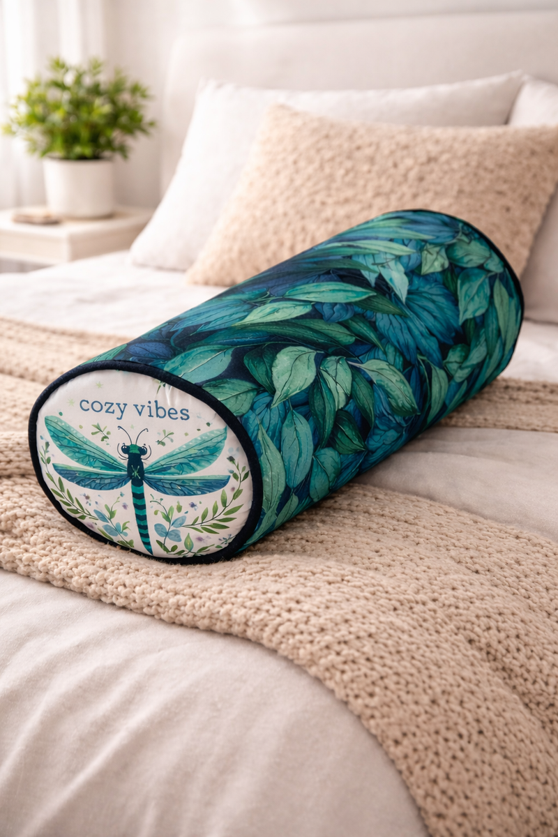 Bolster Pillow With Removable Cover - Cozy Vibes