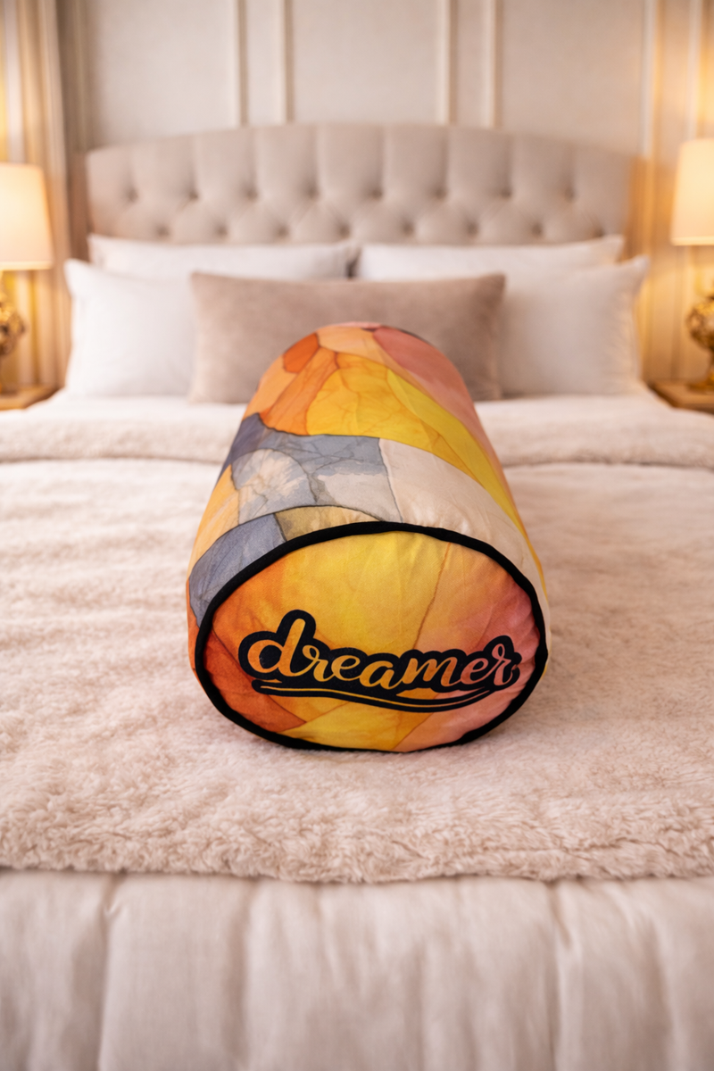 Bolster Pillow With Removable Cover - Dreamer