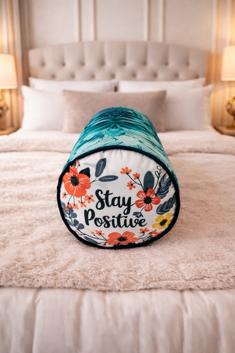 Bolster Pillow With Removable Cover - Stay Strong