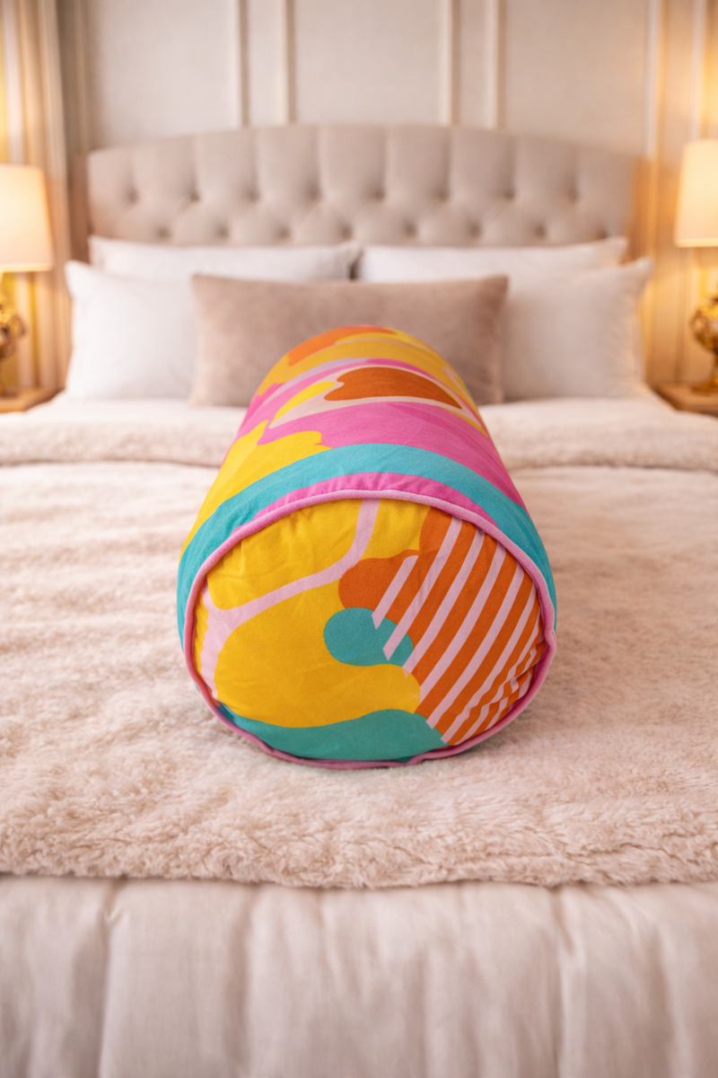 Bolster Pillow With Removable Cover - Van Gogh