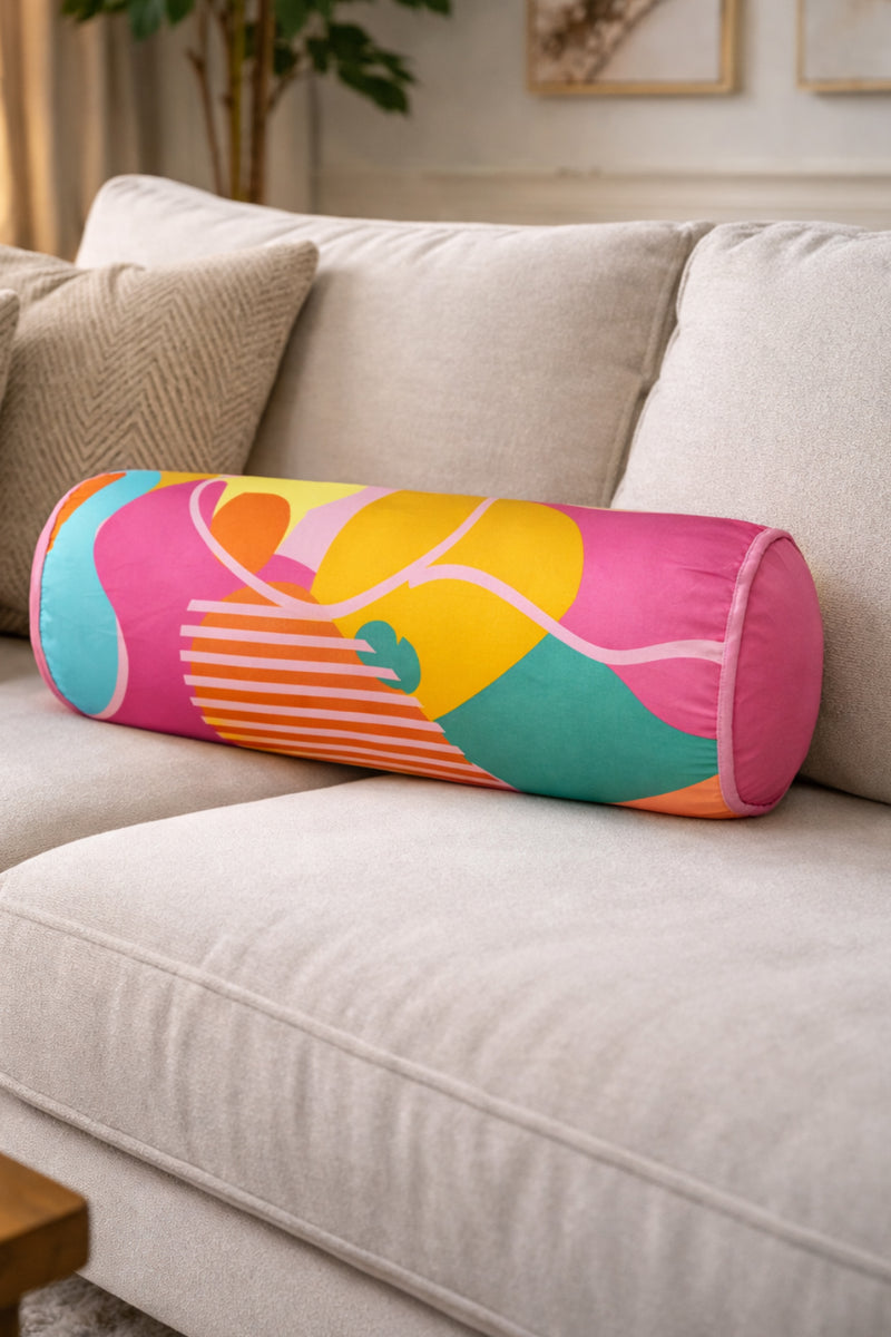 Bolster Pillow With Removable Cover - Van Gogh