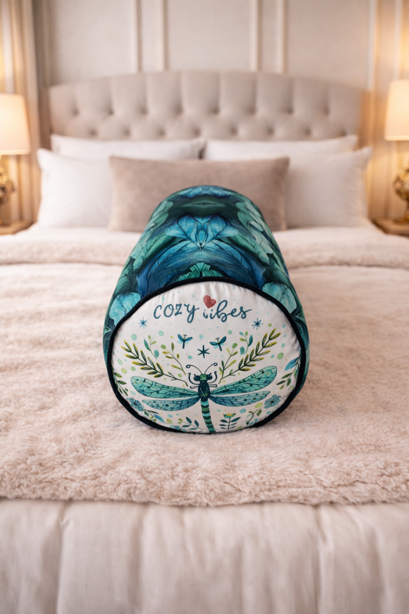 Bolster Pillow With Removable Cover - Cozy Vibes