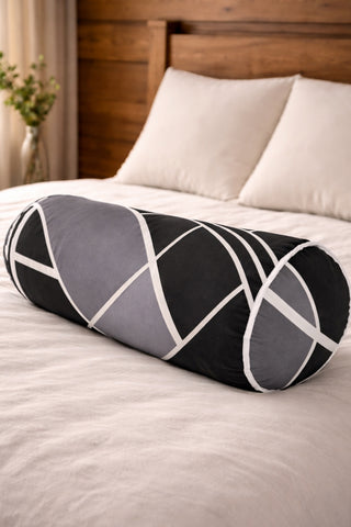 Bolster Pillow With Removable Cover - Geometrica