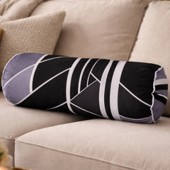 Bolster Pillow With Removable Cover - Geometrica