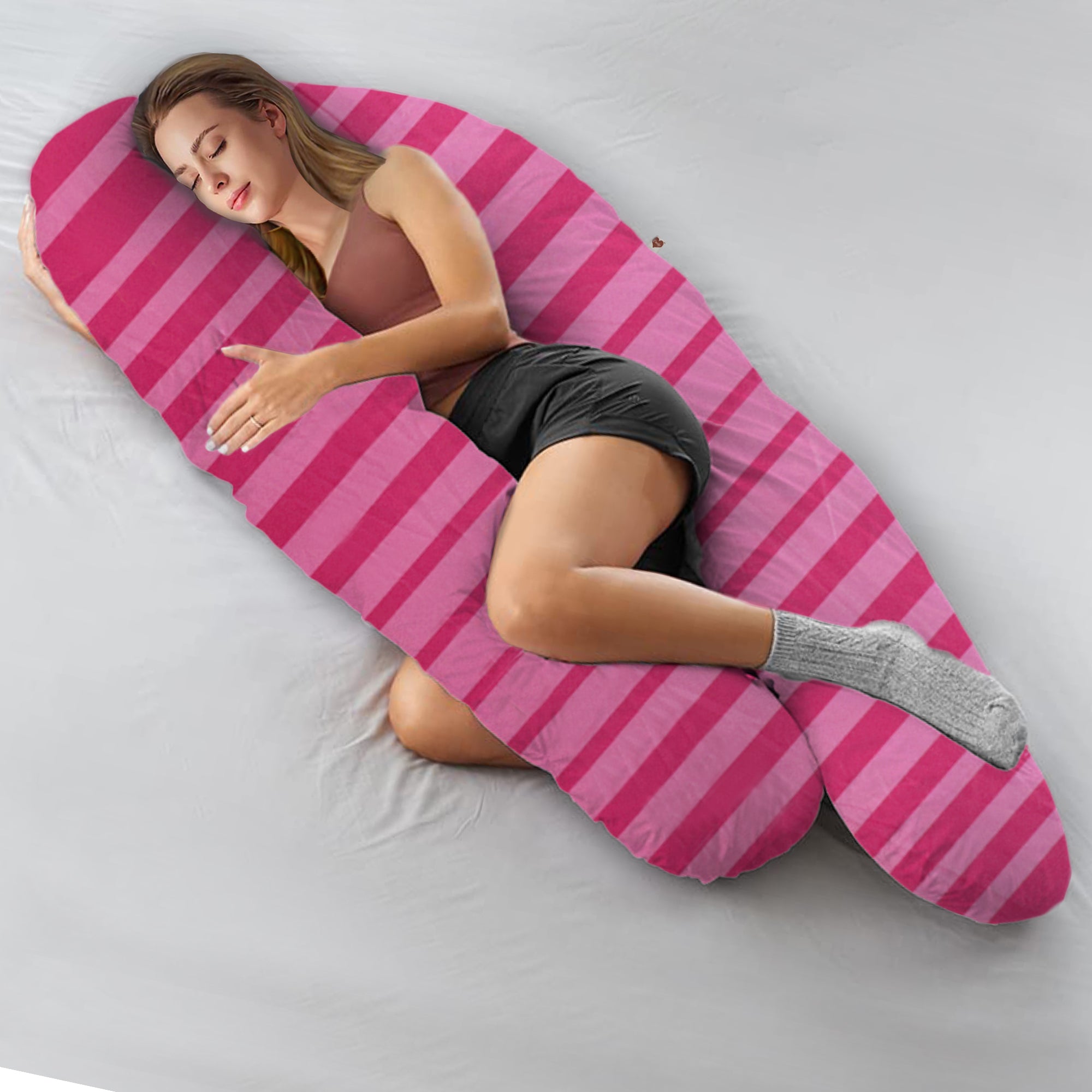 Pink Super Premium U Shape Pregnancy Body Pillow