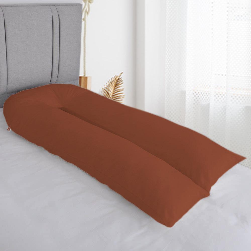 Brick Orange -Coozly U Premium LYTE Pregnancy Body Pillow