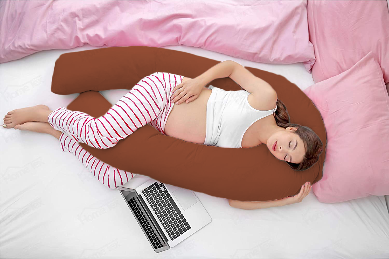 Brick Orange -Coozly U Premium LYTE Pregnancy Body Pillow