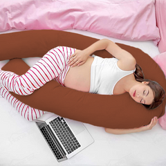 Brick Orange -Coozly U Premium LYTE Pregnancy Body Pillow