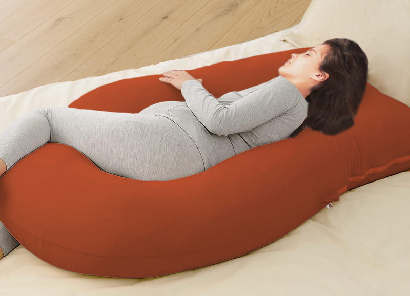 Brick Orange-Coozly Belly Back Pregnancy Pillow