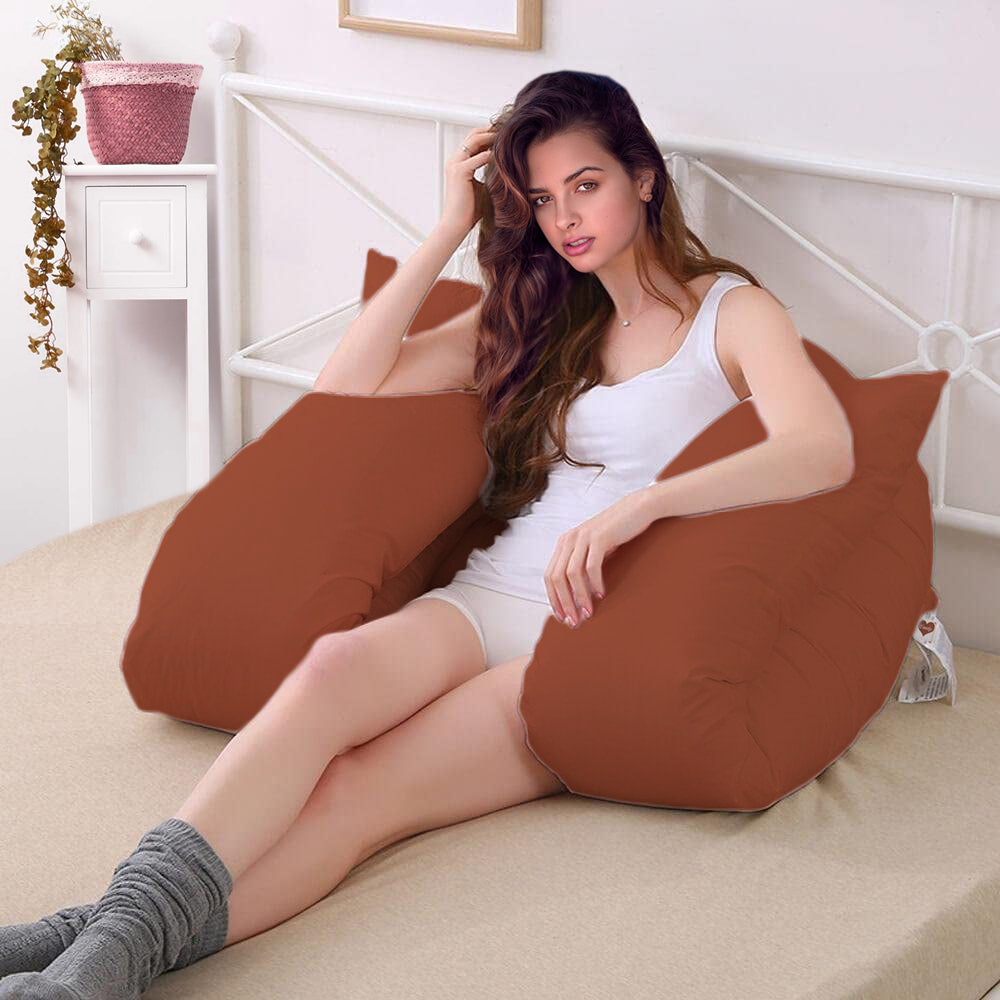 Brick Orange -Coozly U Premium LYTE Pregnancy Body Pillow