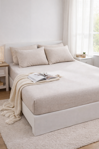 Fitted Cotton Jersey Custom Size BedSheet - Accru