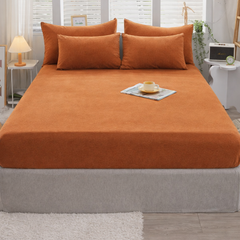 Fitted Cotton Jersey Custom Size BedSheet - Brick